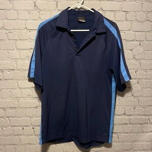 Nike Golf Polo FitDry M Blue Stripe